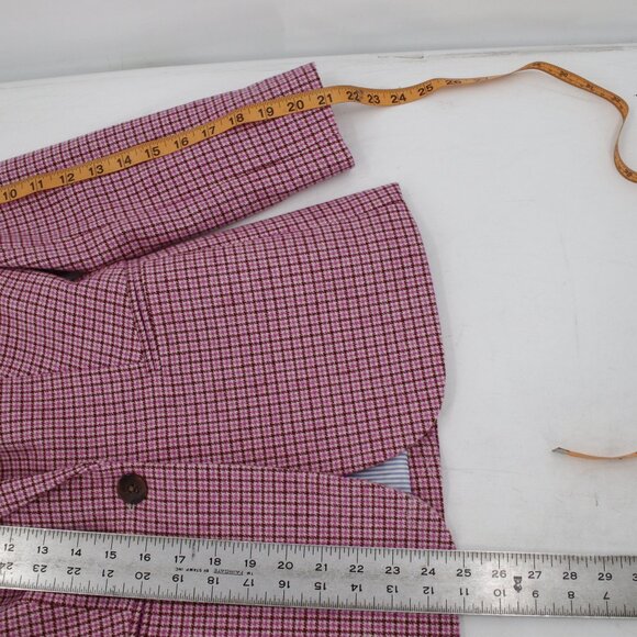 J Crew Blazer Women 00P Plaid Houndstooth One Button Wool Blend Classic tweed - Picture 7 of 12